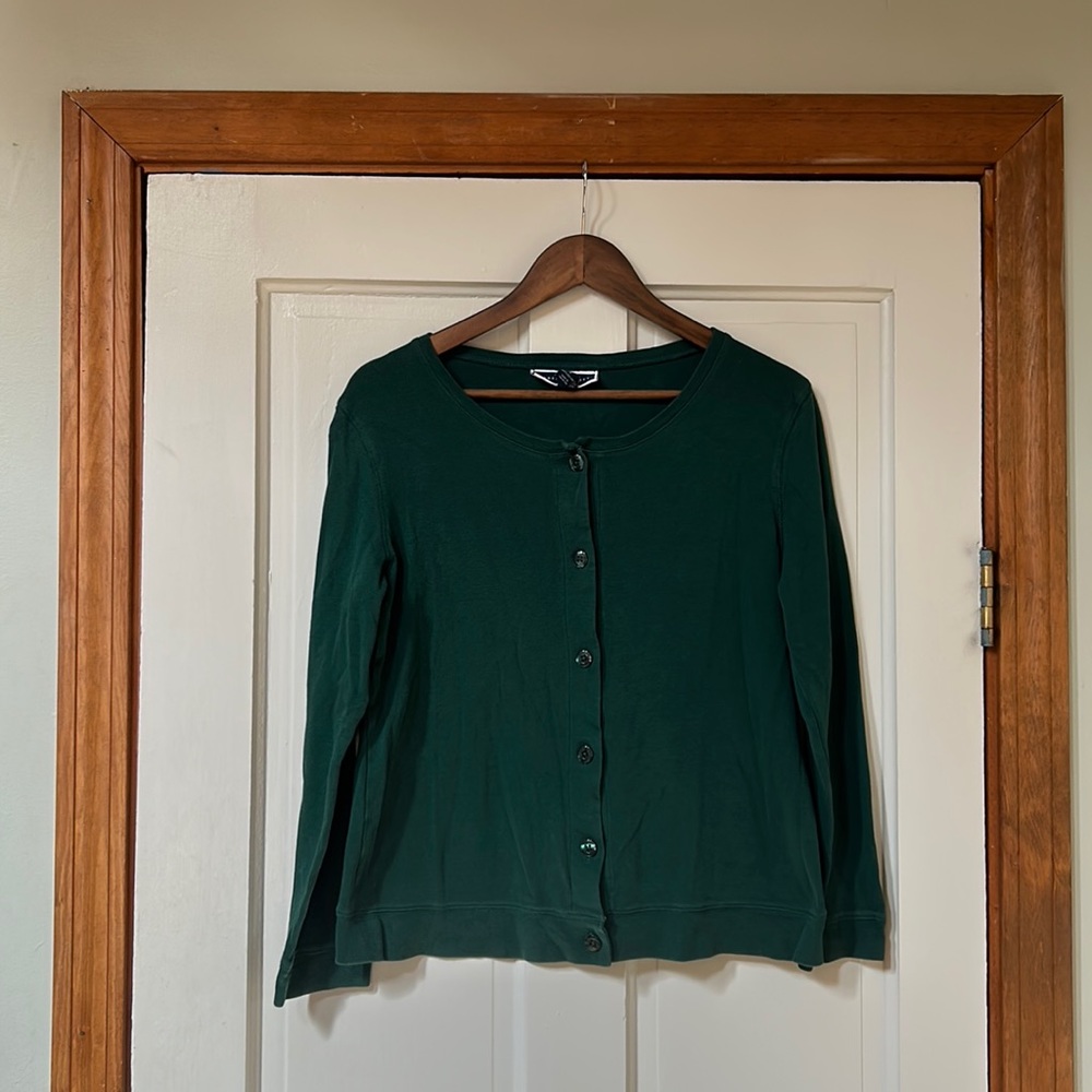 Vintage green button down — Karen Scott